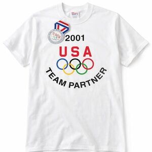 Vintage 2001 USA Olympic Team Partner T-Shirt 🇺🇸 Official Licensed | Large